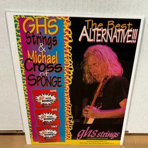 Michael Cross of Sponge - GHS Strings - 1996 Print Advertisement
